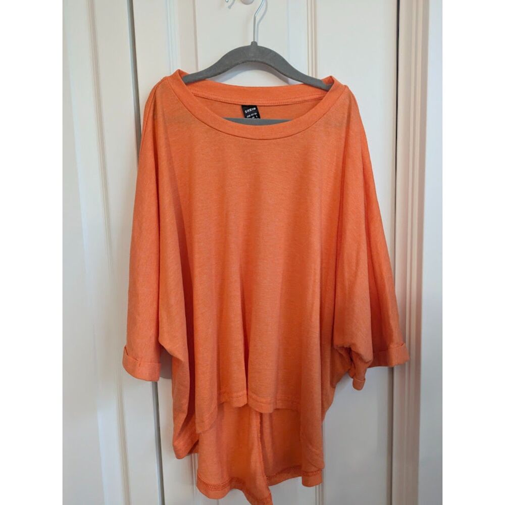 Bright Halloween Orange Slouchy Oversized Tee AXS